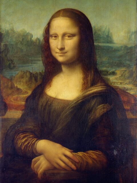 La Joconde de Léonard de Vinci, le portrait de la Renaissance et son sfumato, reproduite à l’huile peinte à la main sur toile