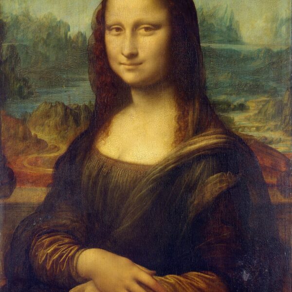 La Joconde de Léonard de Vinci, le portrait de la Renaissance et son sfumato, reproduite à l’huile peinte à la main sur toile
