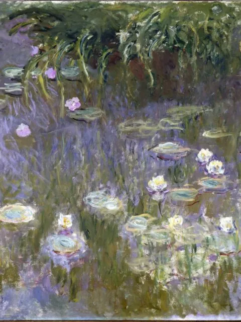 Water Lilies by Claude Monet, the Impressionist pond scene reproduced in hand-painted oil on canvas
