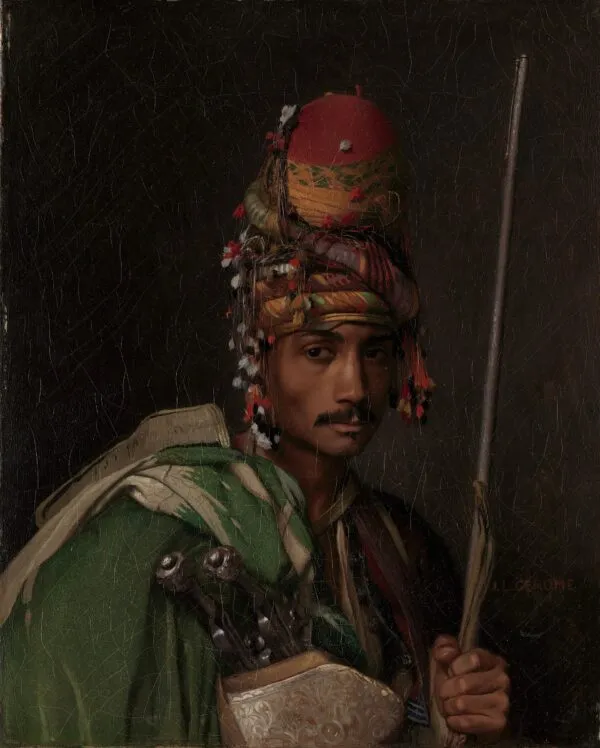 A Bashi-Bazouk (1868) by Jean-Léon Gérôme — original painting reproduced as a hand-painted oil on canvas