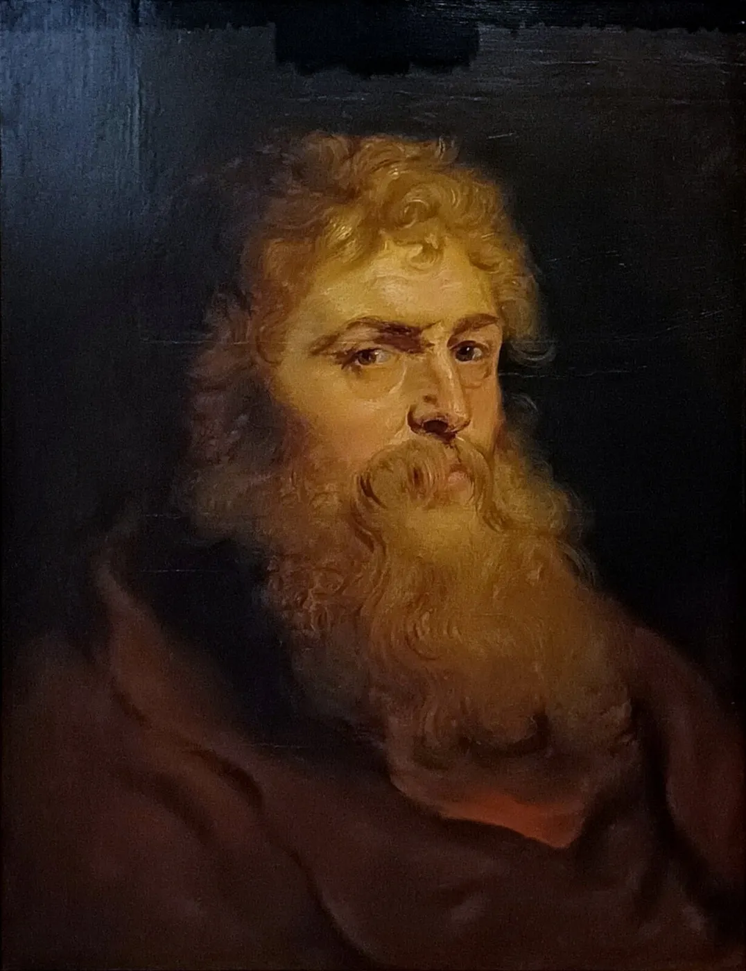 A Bearded Man (1618) by Peter Paul Rubens — original painting reproduced as a hand-painted oil on canvas