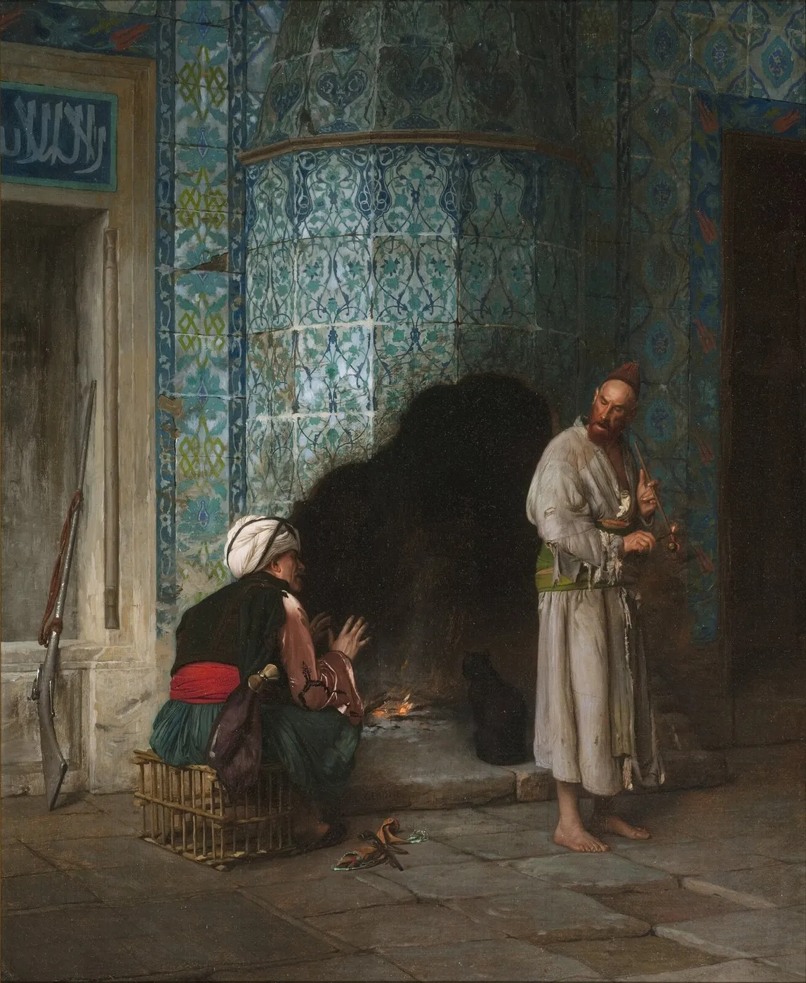 A Chat by the Fireside — Jean-Léon Gérôme