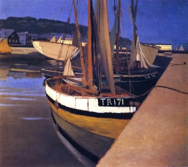 A Port (1901) by Félix Vallotton — original painting reproduced as a hand-painted oil on canvas