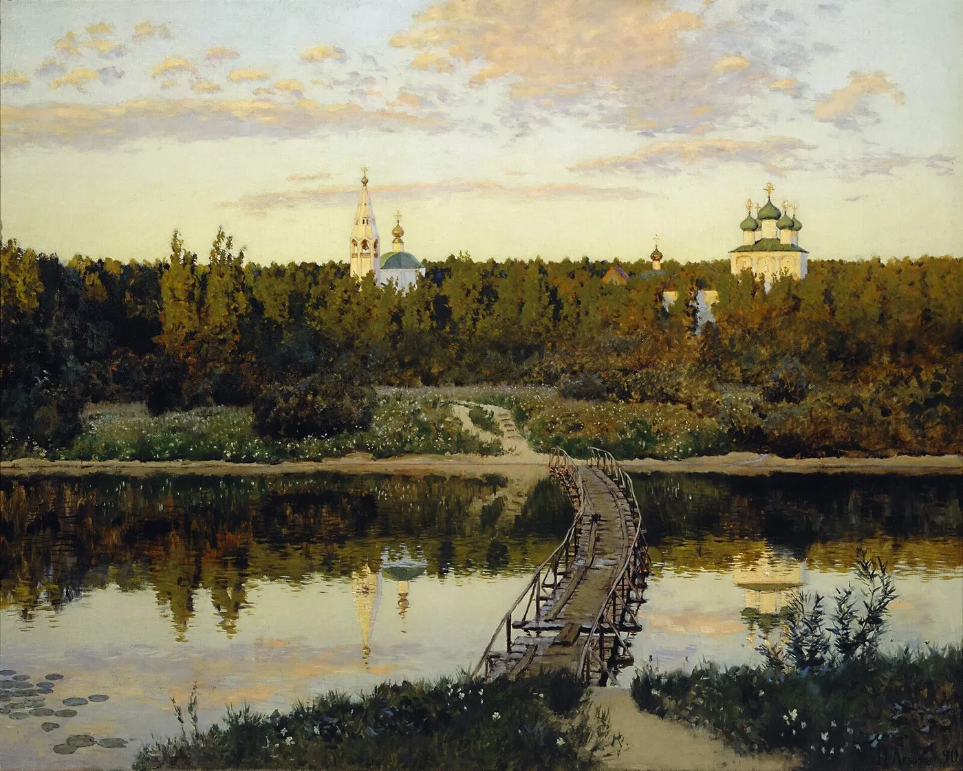 A Quiet Monastery — Isaac Levitan