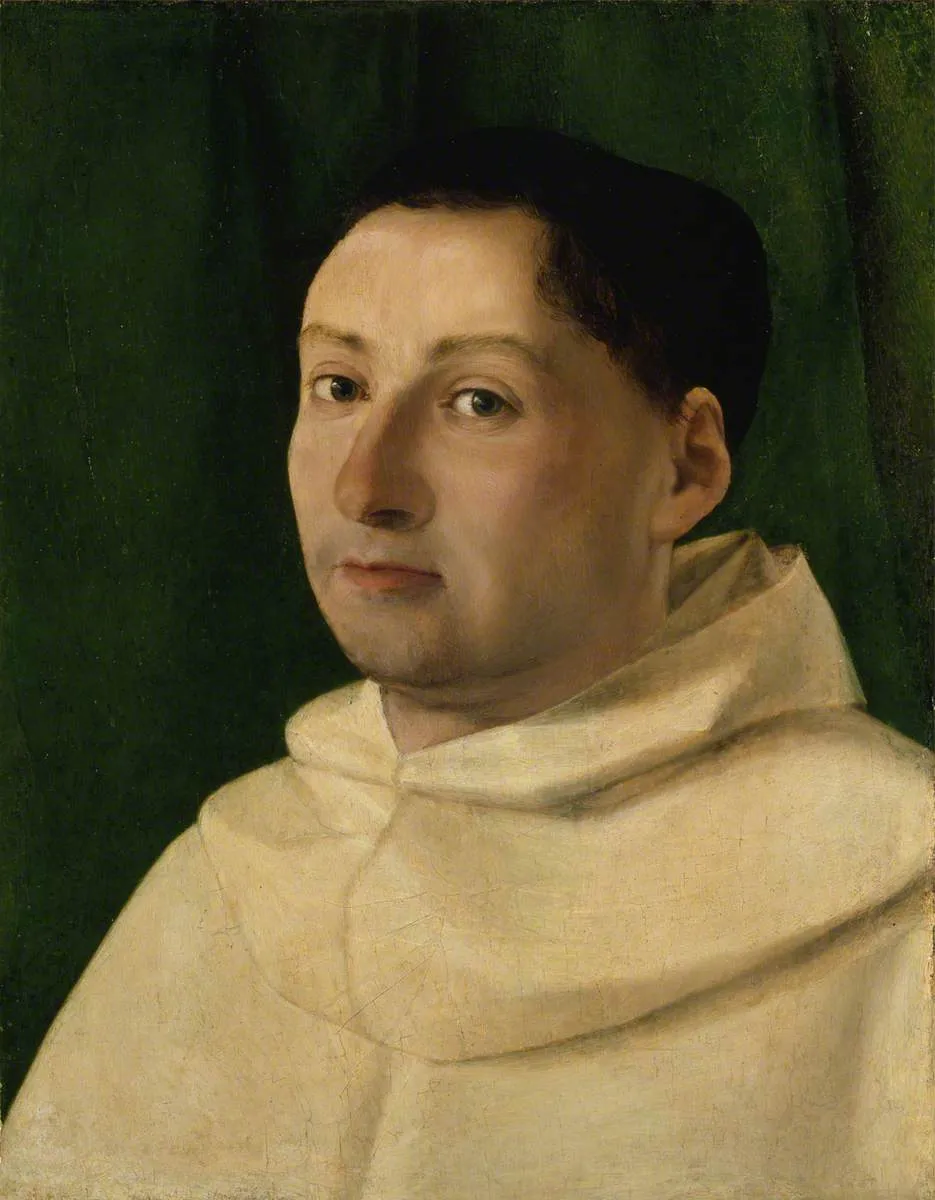 A Young Dominican Monk (1505) by Lorenzo Lotto — original painting reproduced as a hand-painted oil on canvas
