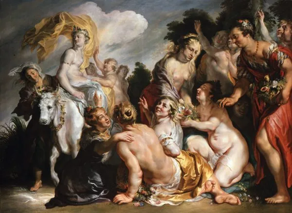 Abduction of Europa (1615) by Jacob Jordaens — original painting reproduced as a hand-painted oil on canvas