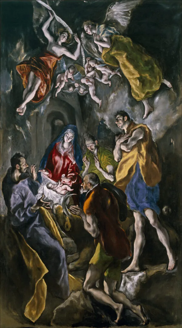 Adoration of the Shepherds (1612) by El Greco — original painting reproduced as a hand-painted oil on canvas