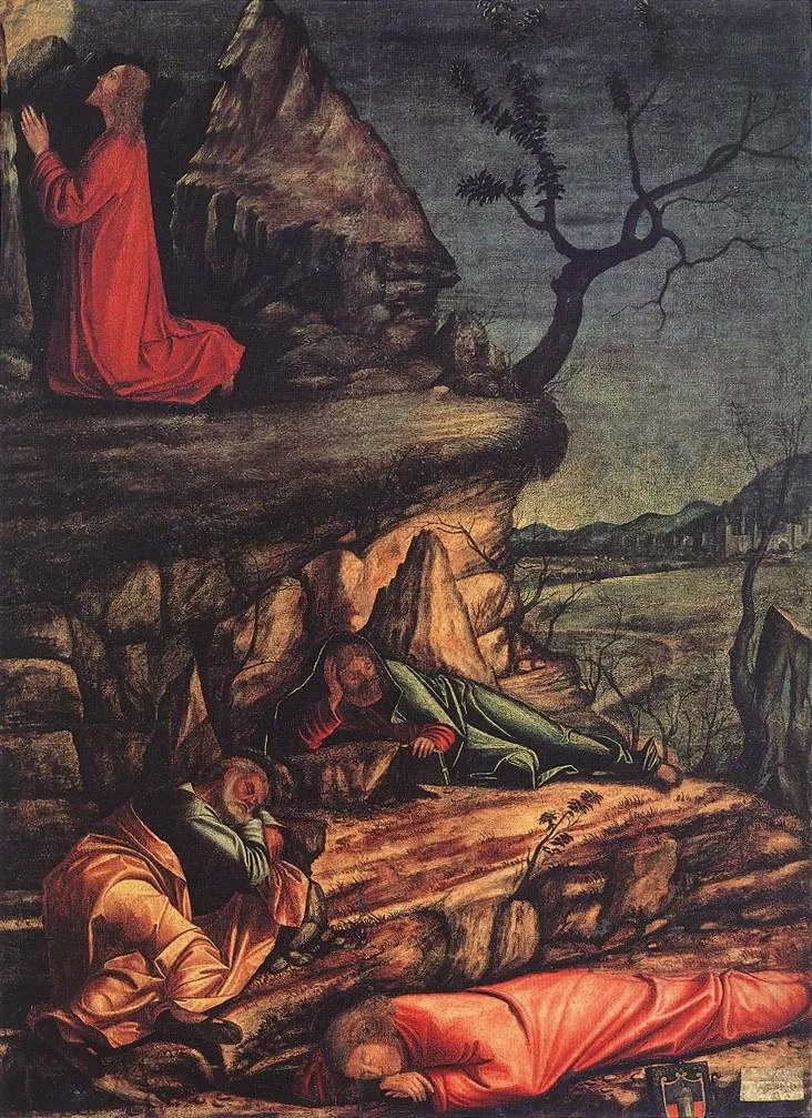 Agony in the Garden (1502) by Vittore Carpaccio — original painting reproduced as a hand-painted oil on canvas