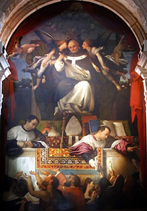 Alms of Saint Anthoninus (1540) by Lorenzo Lotto — original painting reproduced as a hand-painted oil on canvas
