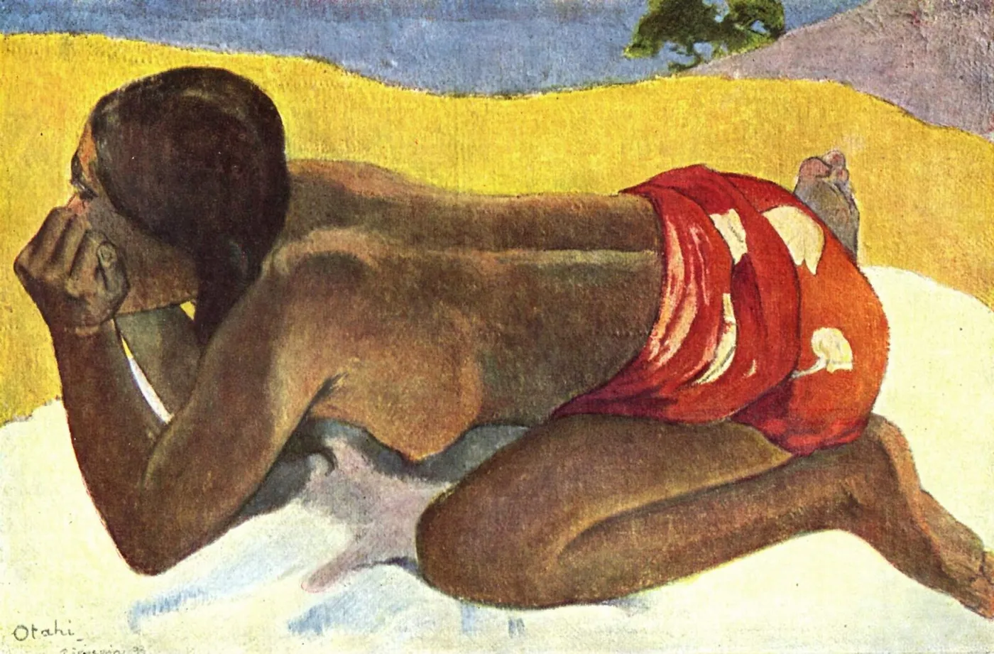 Alone (1893) by Paul Gauguin — original painting reproduced as a hand-painted oil on canvas
