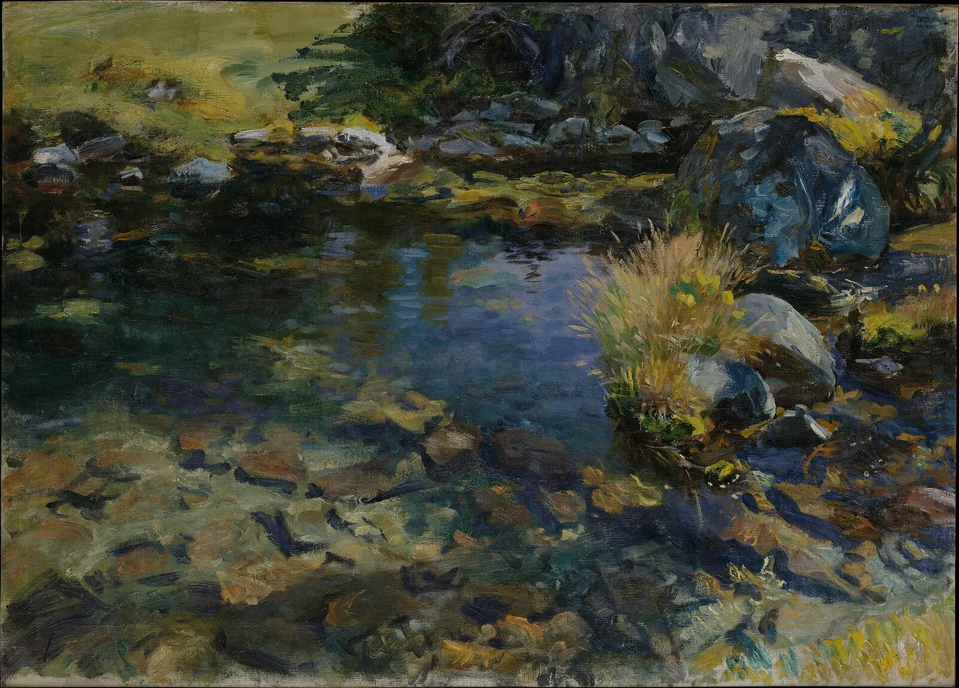 Alpine Pool (1907) by John Singer Sargent — original painting reproduced as a hand-painted oil on canvas