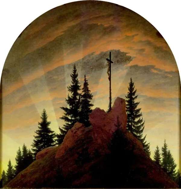 Altarpiece Tetschen (1807) by Caspar David Friedrich — original painting reproduced as a hand-painted oil on canvas
