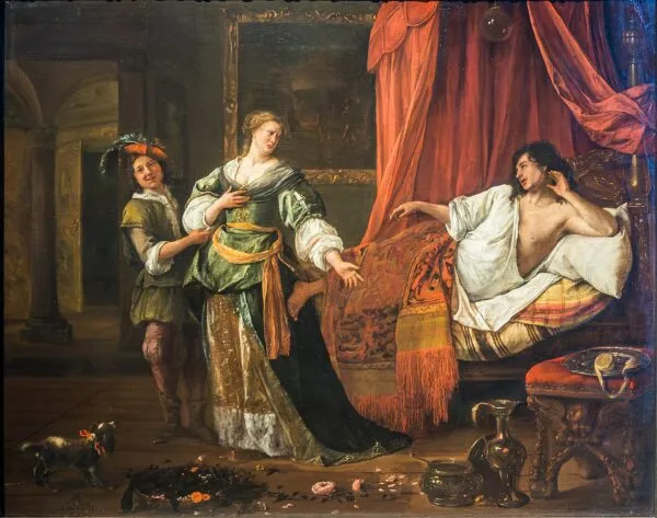Amnon and Tamar (1665) by Jan Steen — original painting reproduced as a hand-painted oil on canvas