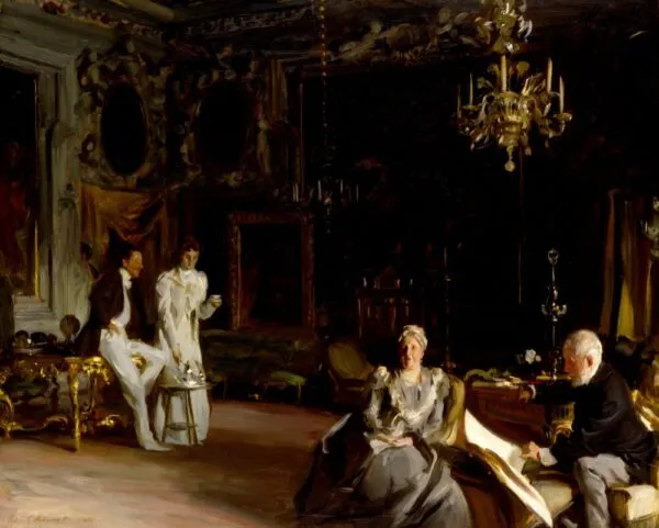 An Interior in Venice (1898) by John Singer Sargent — original painting reproduced as a hand-painted oil on canvas
