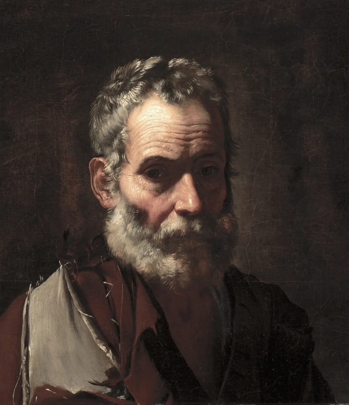 An Old Man (1635) by Jusepe de Ribera — original painting reproduced as a hand-painted oil on canvas