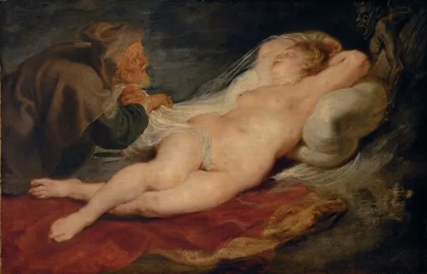 Angelica and the Hermit (1620) by Peter Paul Rubens — original painting reproduced as a hand-painted oil on canvas