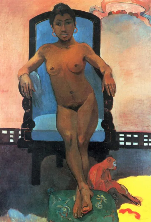 Annah the Javanese, or The Child-woman Judith Is Not Yet Breached (1894) by Paul Gauguin — original painting reproduced as a hand-painted oil on canvas