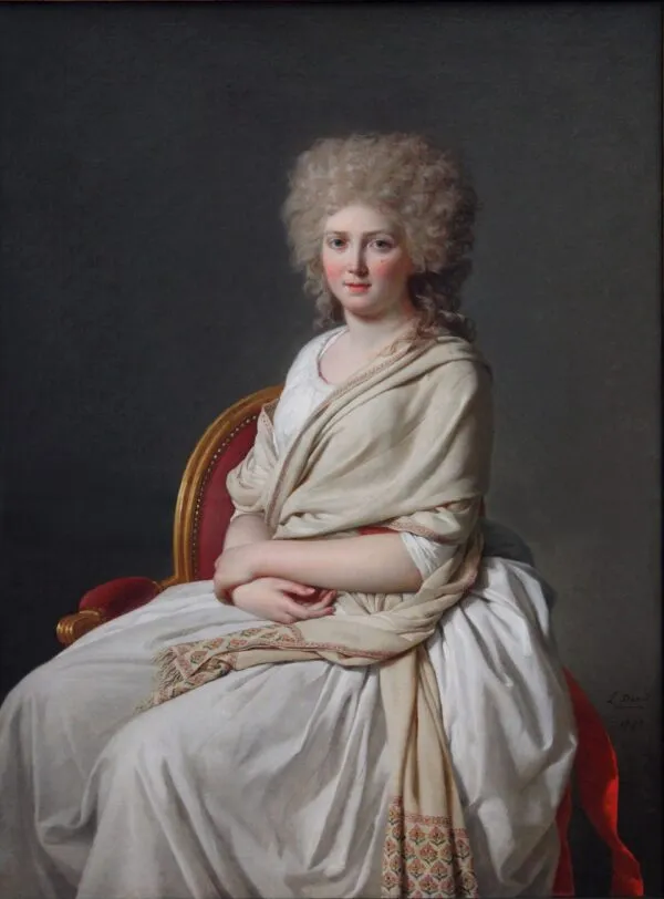 Anne-Marie-Louise Thélusson, Countess of Sorcy (1790) by Jacques-Louis David — original painting reproduced as a hand-painted oil on canvas