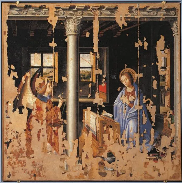 Annunciation (1474) by Antonello da Messina — original painting reproduced as a hand-painted oil on canvas