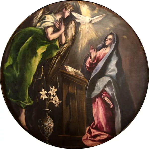 Annunciation (1603) by El Greco — original painting reproduced as a hand-painted oil on canvas