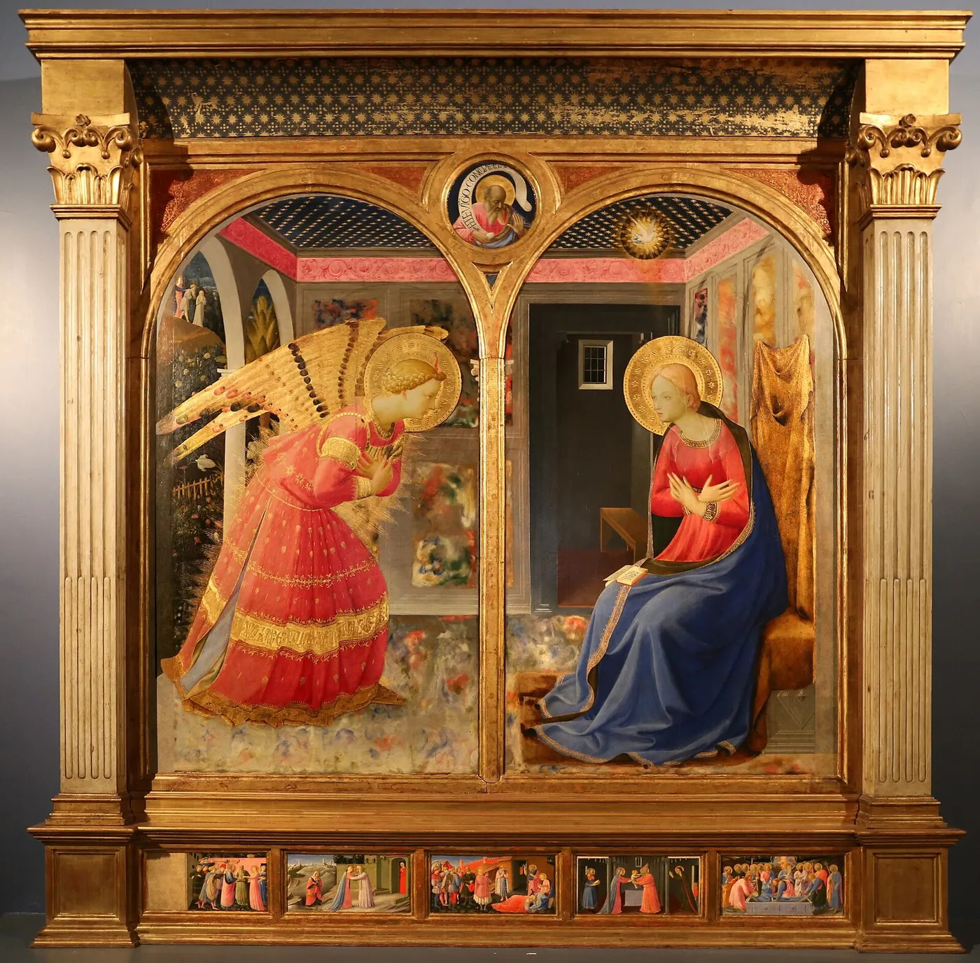 Annunciation of San Giovanni Valdarno (1430) by Fra Angelico — original painting reproduced as a hand-painted oil on canvas