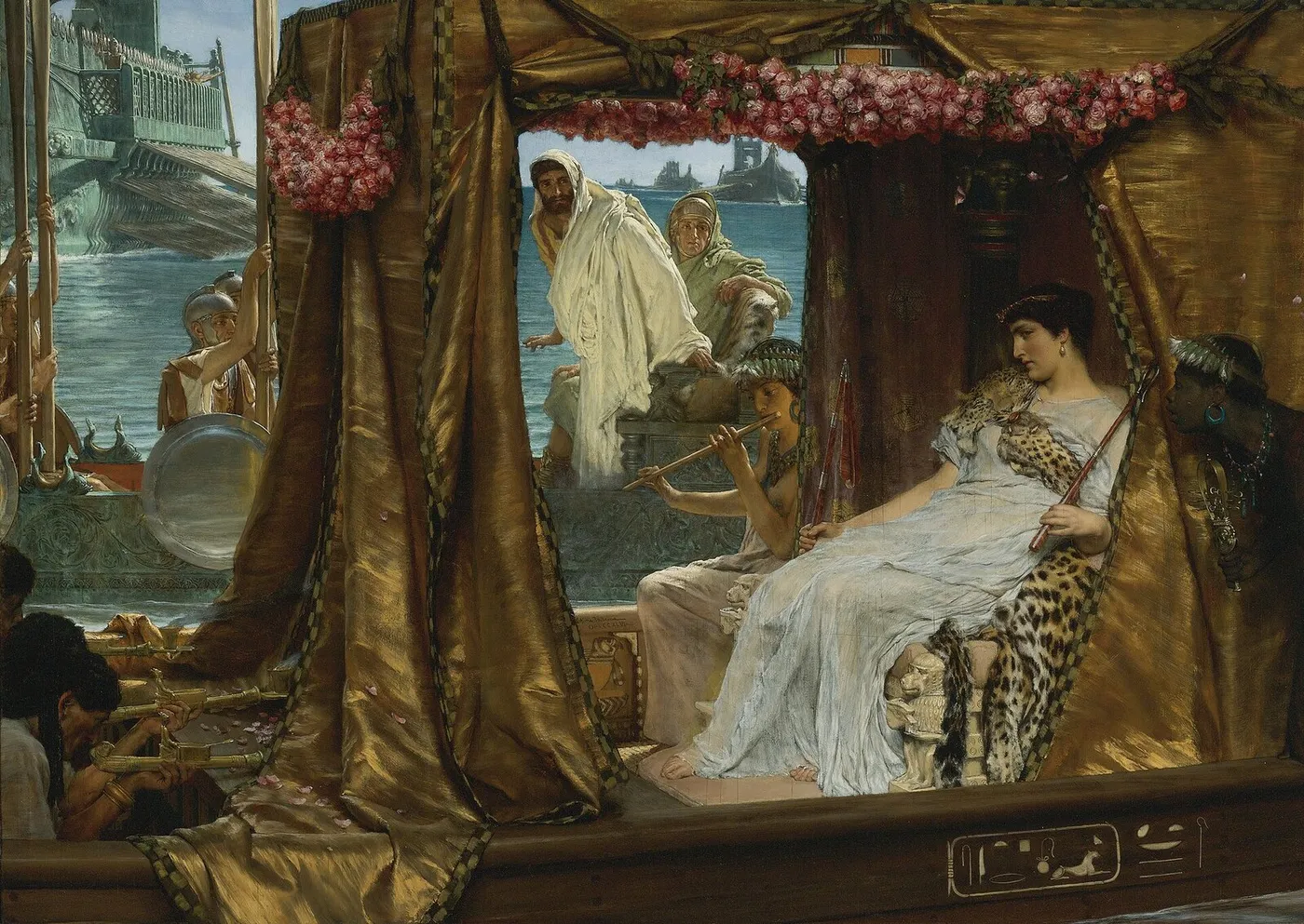 Antony and Cleopatra (1883) by Lawrence Alma-Tadema — original painting reproduced as a hand-painted oil on canvas
