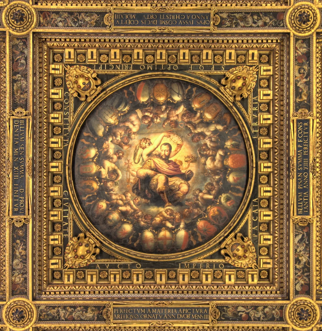 Apotheosis of Cosimo I de Medici (1564) by Giorgio Vasari — original painting reproduced as a hand-painted oil on canvas