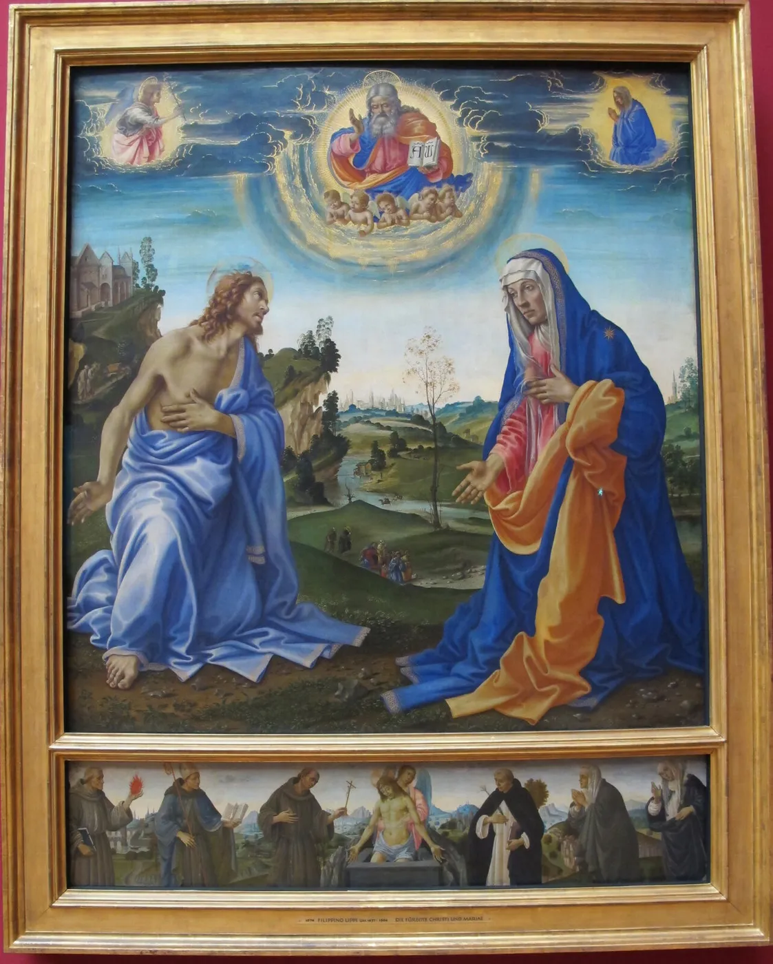 Apparition of Christ to the Virgin (1493) by Filippino Lippi — original painting reproduced as a hand-painted oil on canvas