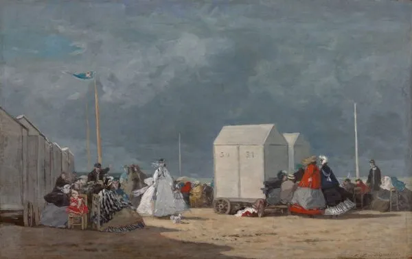 Approaching Storm (1864) by Eugène Louis Boudin — original painting reproduced as a hand-painted oil on canvas