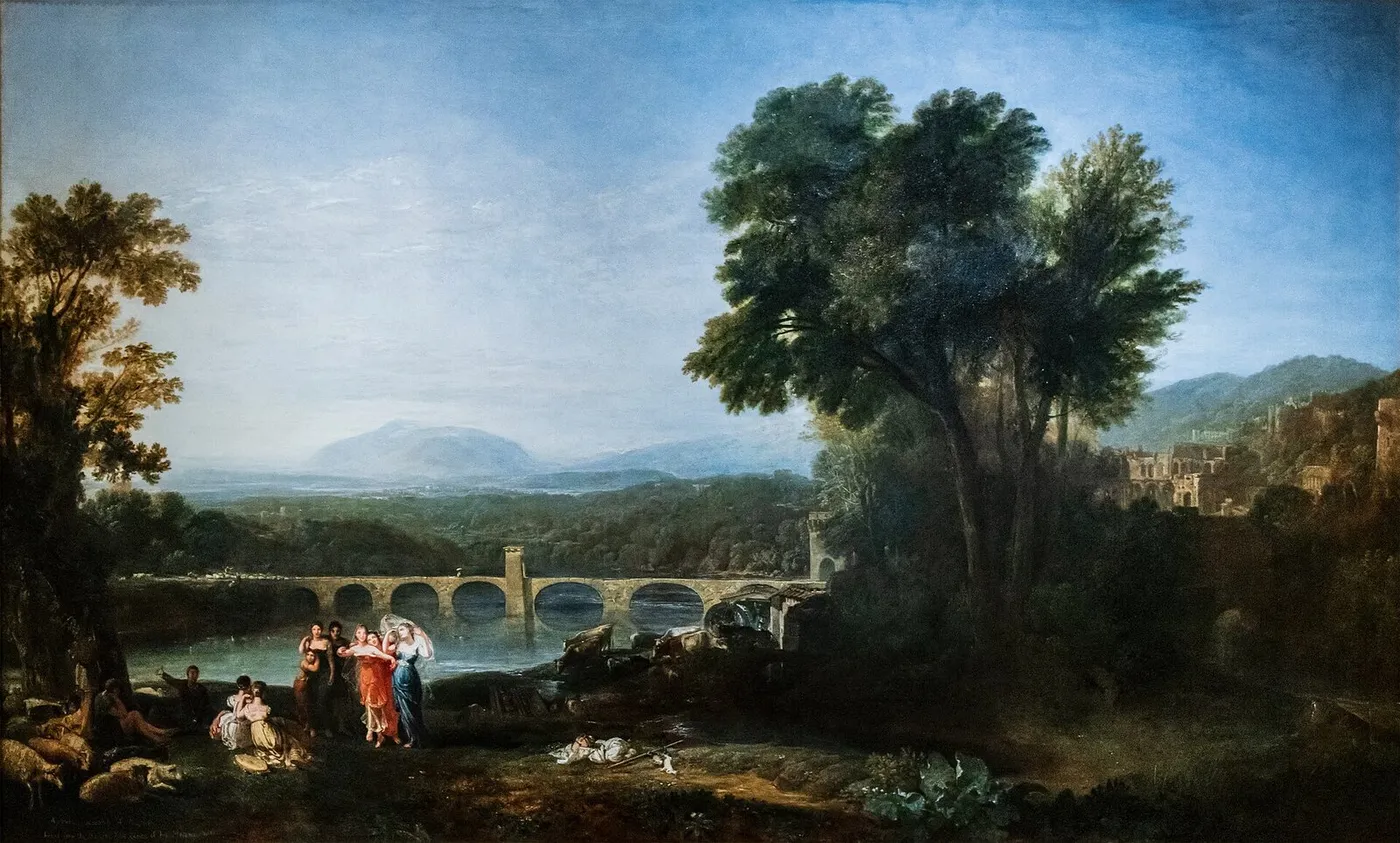 Apullia in Search of Appullus (1814) by J. M. W. Turner — original painting reproduced as a hand-painted oil on canvas