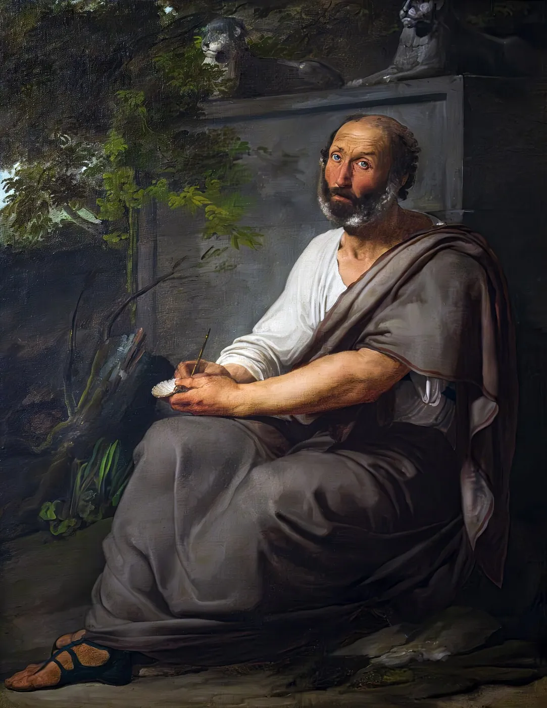 Aristide (1811) by Francesco Hayez — original painting reproduced as a hand-painted oil on canvas
