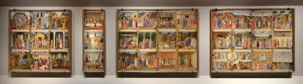 Armadio degli Argenti (1450) by Fra Angelico — original painting reproduced as a hand-painted oil on canvas