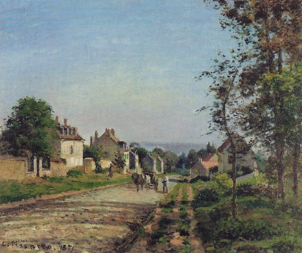 Around Louveciennes, the Road — Camille Pissarro