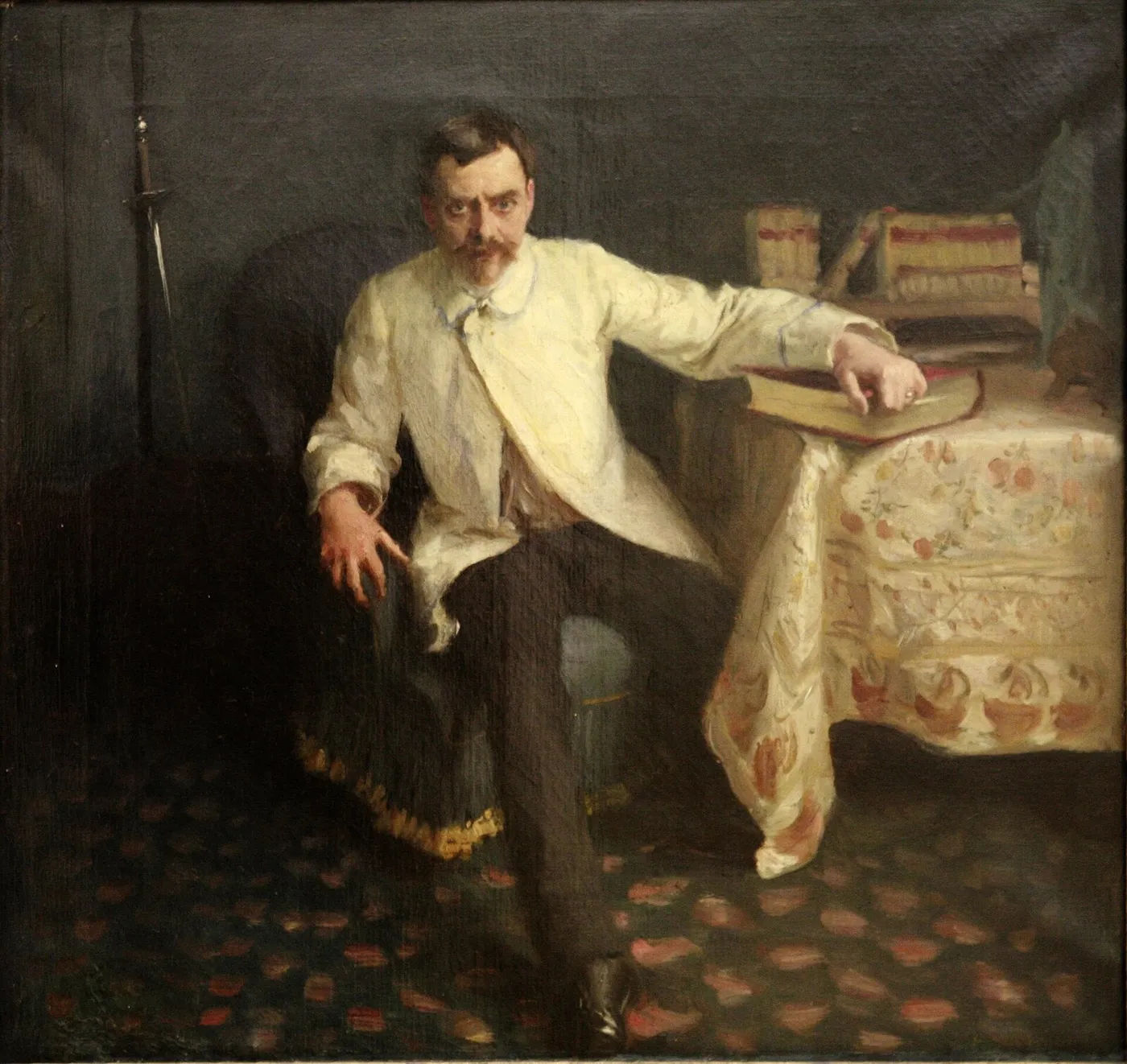 Arsène Vigeant (1885) by John Singer Sargent — original painting reproduced as a hand-painted oil on canvas