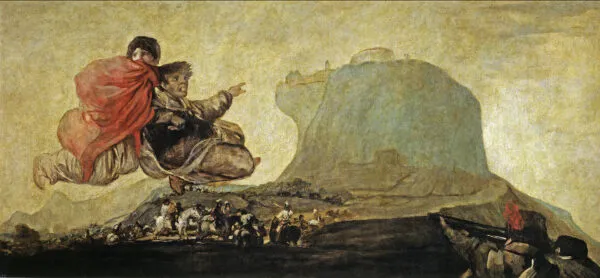 Asmodea (1819) by Francisco Goya — original painting reproduced as a hand-painted oil on canvas