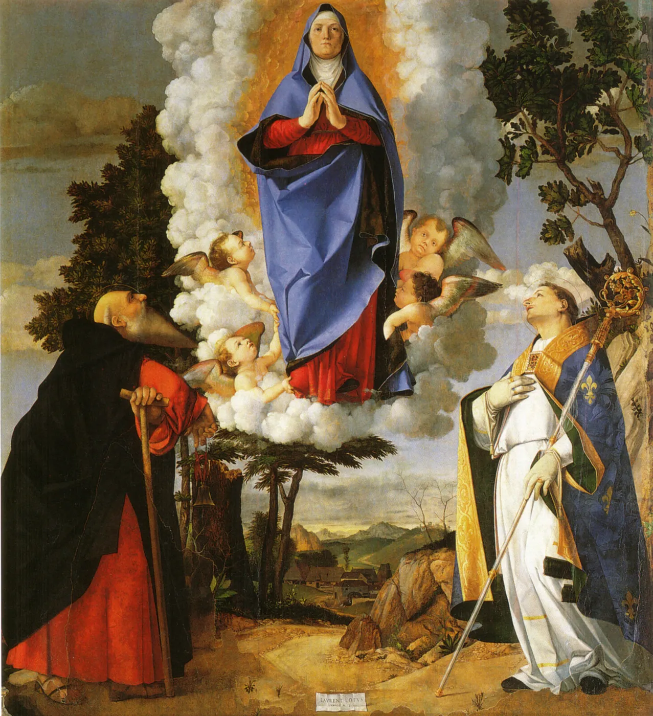 Asolo Altarpiece (1506) by Lorenzo Lotto — original painting reproduced as a hand-painted oil on canvas