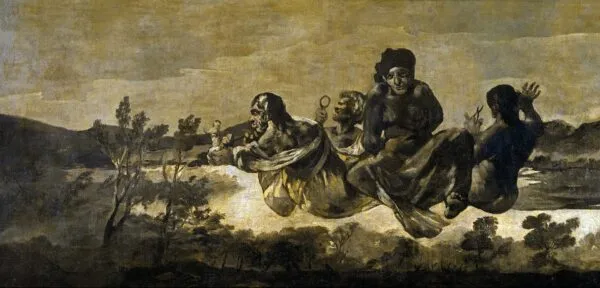Atropos (1819) by Francisco Goya — original painting reproduced as a hand-painted oil on canvas