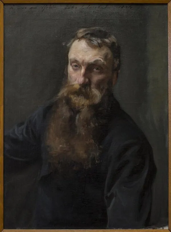 Auguste Rodin (1884) by John Singer Sargent — original painting reproduced as a hand-painted oil on canvas