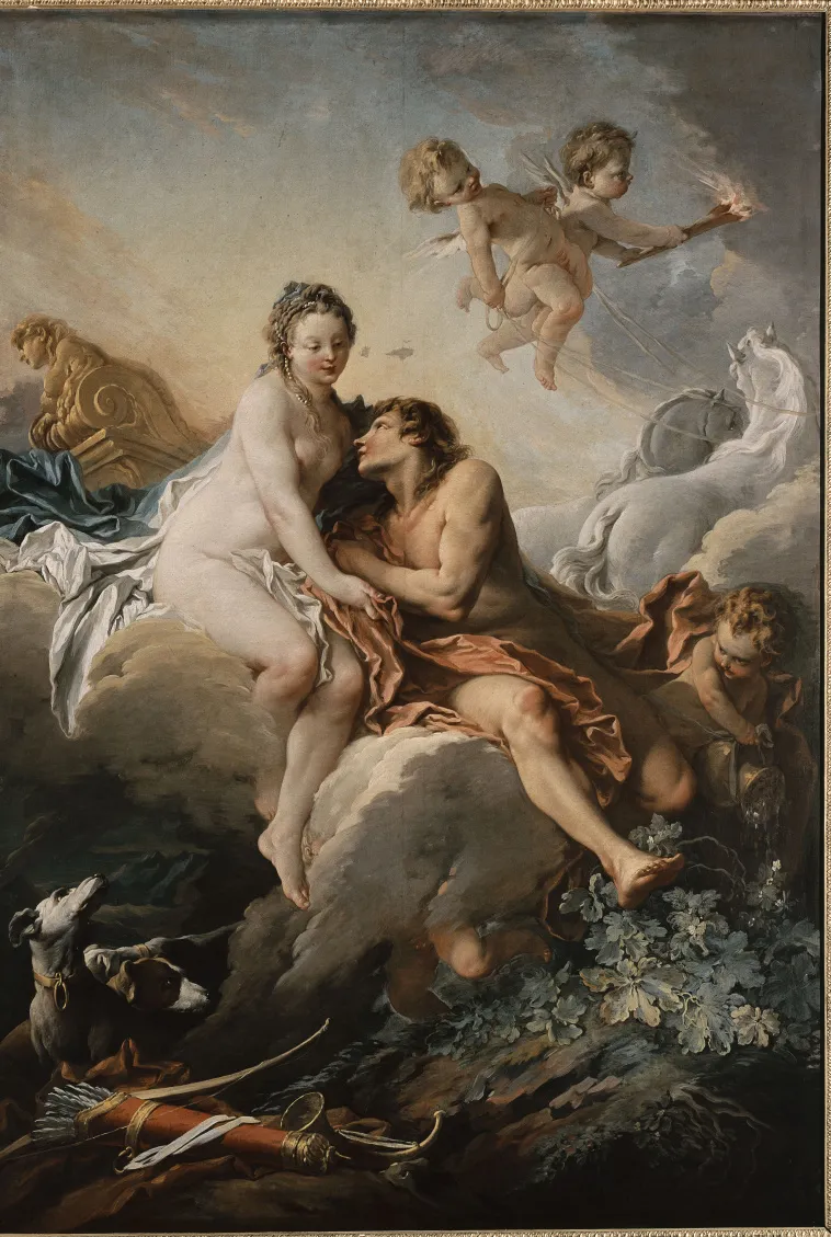Aurora and Cephalus (1733) by François Boucher — original painting reproduced as a hand-painted oil on canvas