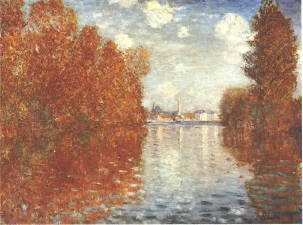 Autumn Effect at Argenteuil (1873) by Claude Monet — original painting reproduced as a hand-painted oil on canvas