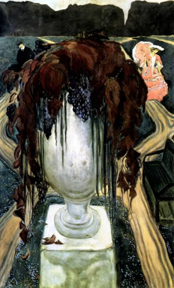 Autumn (Vase) (1906) by Léon Bakst — original painting reproduced as a hand-painted oil on canvas