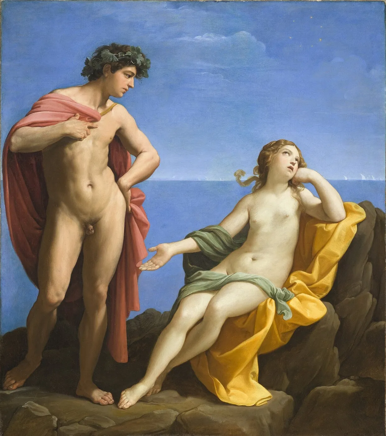 Bacchus and Ariadne (1619) by Guido Reni — original painting reproduced as a hand-painted oil on canvas