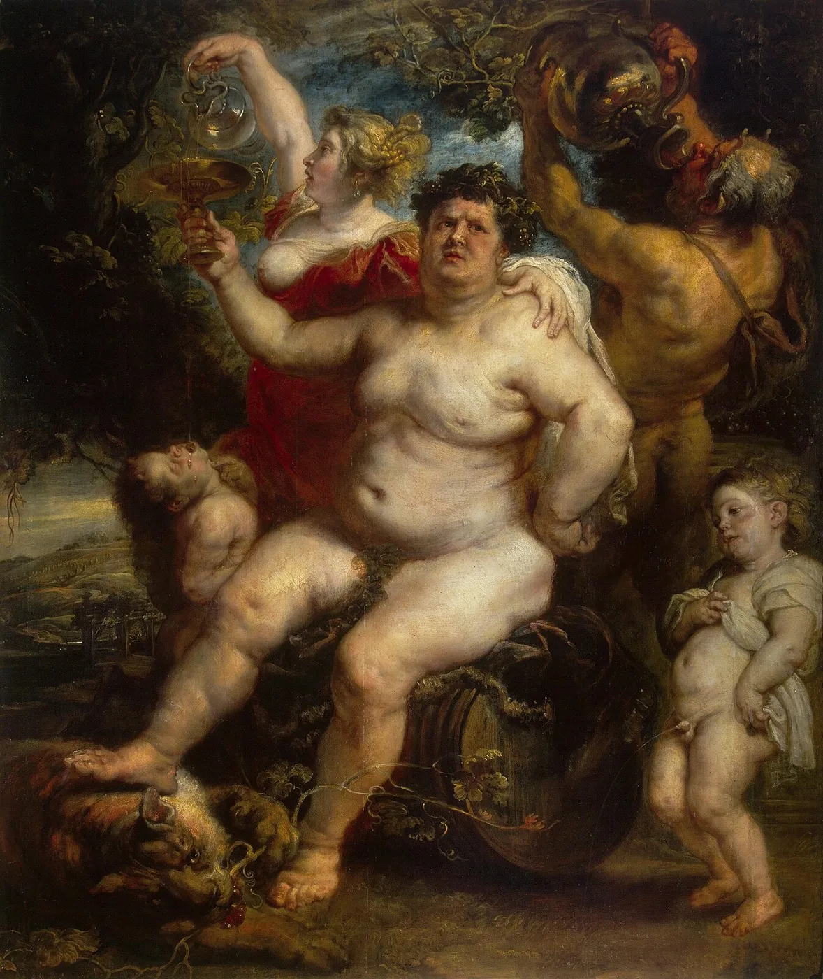 Bacchus (1630) by Peter Paul Rubens — original painting reproduced as a hand-painted oil on canvas