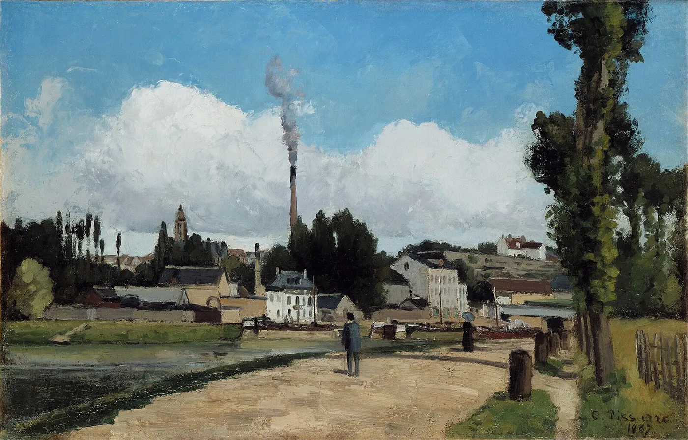Banks of the Oise at Pontoise — Camille Pissarro