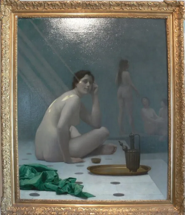 Bathing women (1898) by Jean-Léon Gérôme — original painting reproduced as a hand-painted oil on canvas