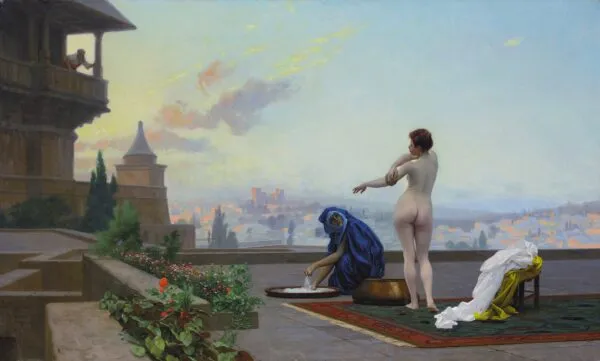 Bathsheba (1889) by Jean-Léon Gérôme — original painting reproduced as a hand-painted oil on canvas