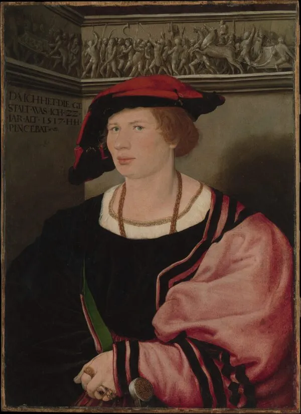 Benedikt von Hertenstein (born about 1495, died 1522) (1517) by Hans Holbein the Younger — original painting reproduced as a hand-painted oil on canvas