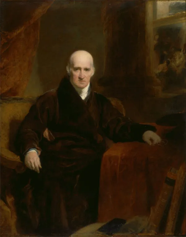 Benjamin West, P.R.A. (1810) by Thomas Lawrence — original painting reproduced as a hand-painted oil on canvas