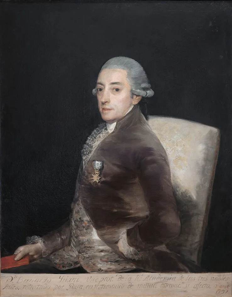 Bernardo de Iriarte (1797) by Francisco Goya — original painting reproduced as a hand-painted oil on canvas