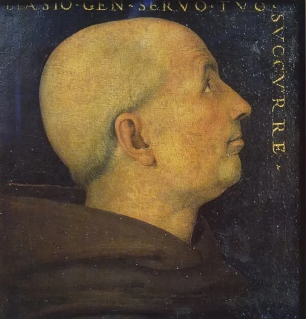 Biagio Milanesi (1500) by Pietro Perugino — original painting reproduced as a hand-painted oil on canvas